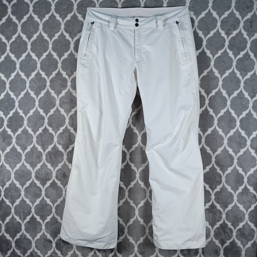 The North Face Snow Pants Womens L White DryVent Waterproof Skiing Snowboarding